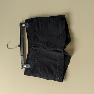 Arizona Low Rise Black Cotton Short Shorts (size 3)